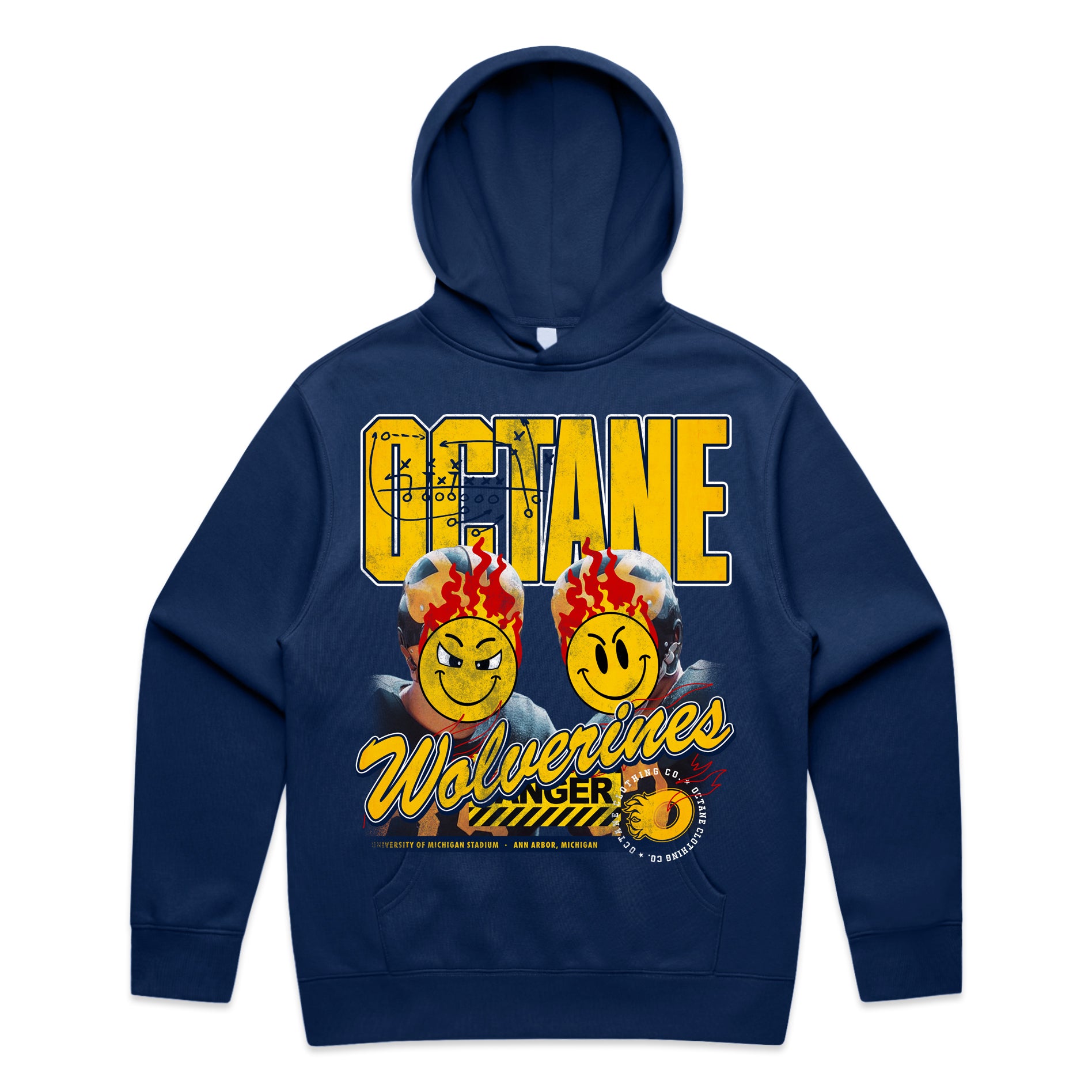 Octane Wolverines Hoodie “Navy Blue” – Octane Clothing Stores