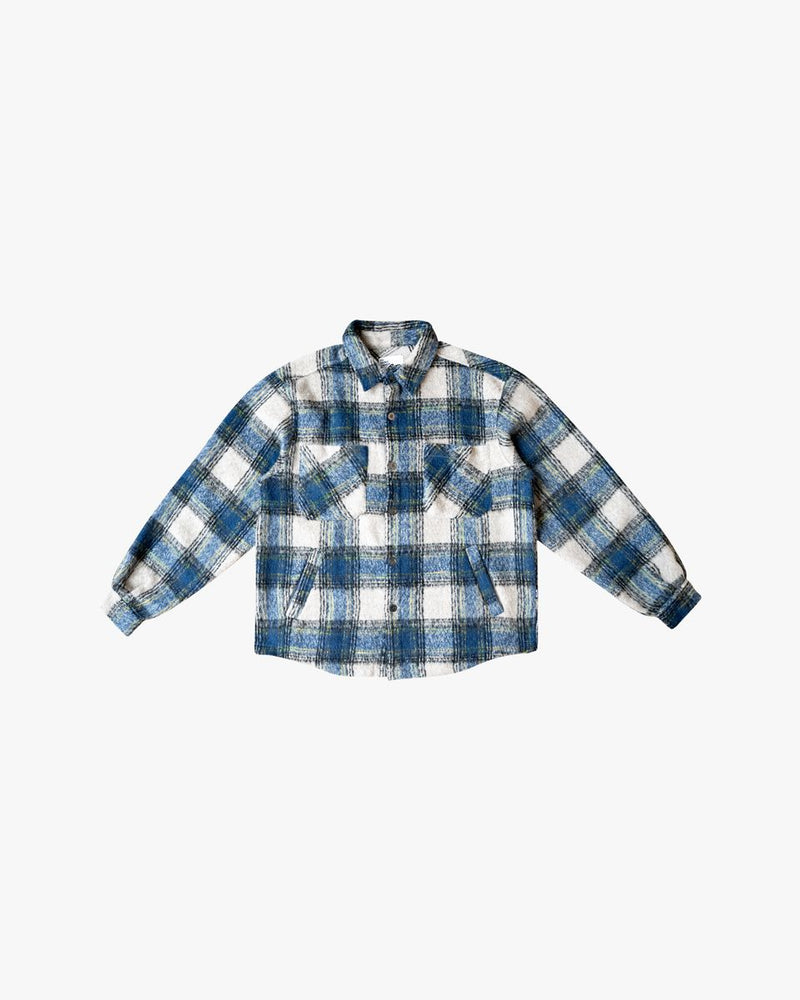 Eptm Side Slit Flannel (Blue/Grey)