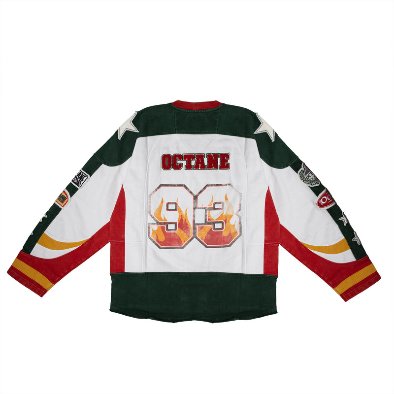 Octane heavyweight hockey jersey(white/green)