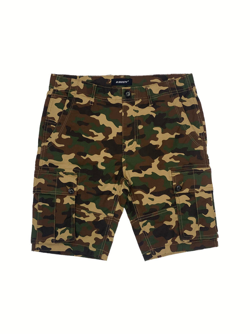 M.Society twill cargo shorts(camo)