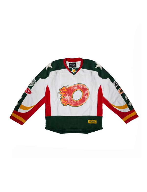 Octane heavyweight hockey jersey(white/green)