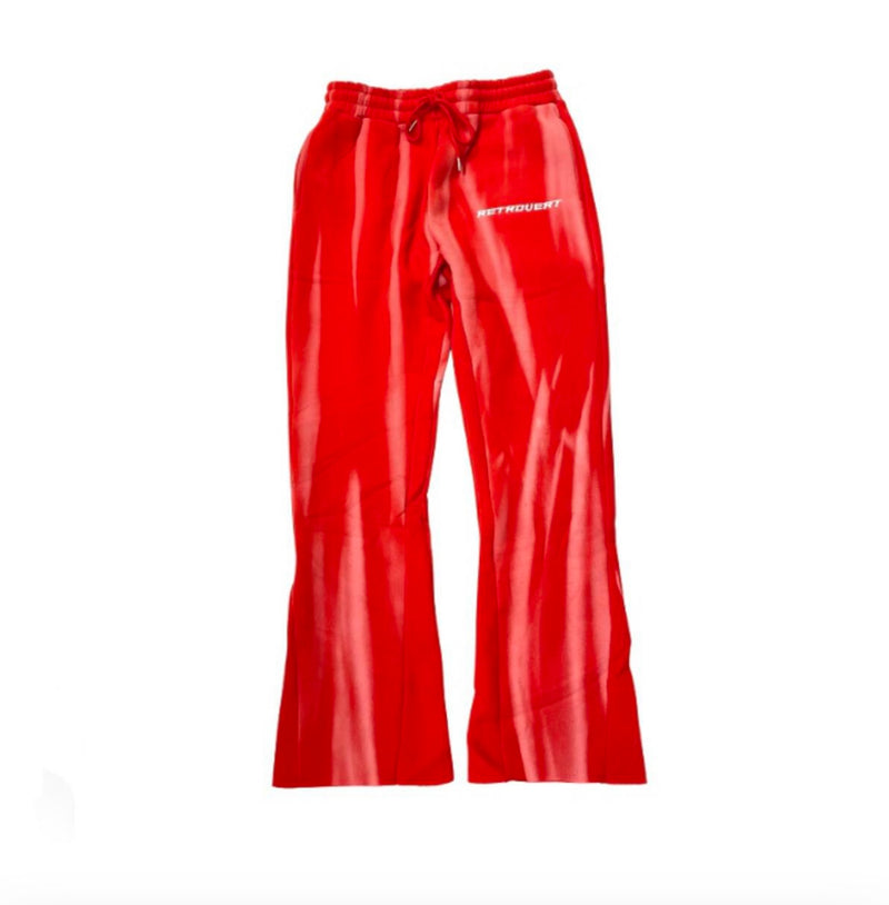 Retrovert washed flare pants(red)