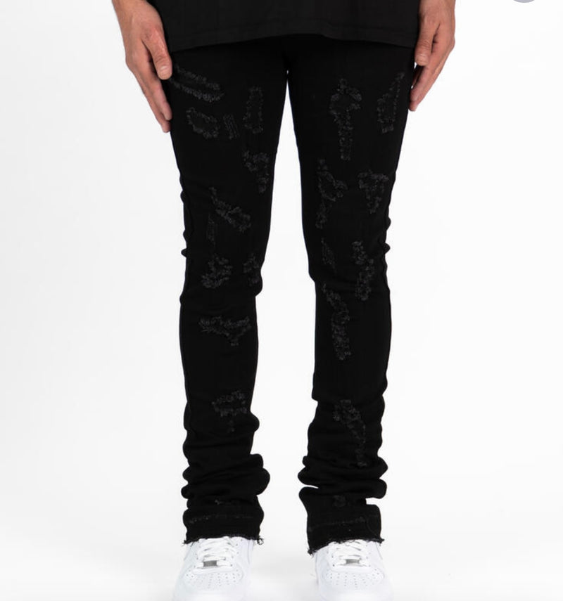 Pheelings “Now or Never” Flare Stack Denim (jet black)