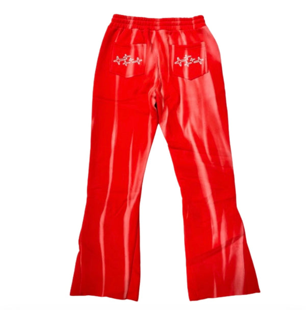 Retrovert washed flare pants(red)