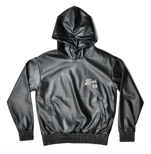 DCPL Vegan Leather Hoody(black)