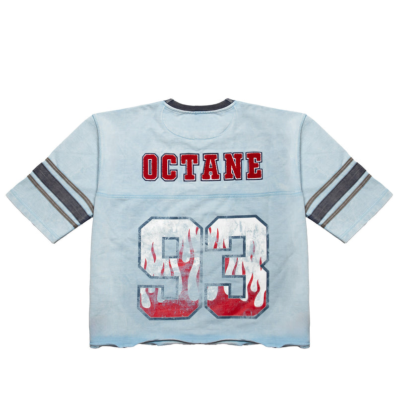 Octane Cropped Wreath Jersey Oversized(light denim blue)