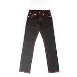 True Religion relaxed straight denim(black/red)