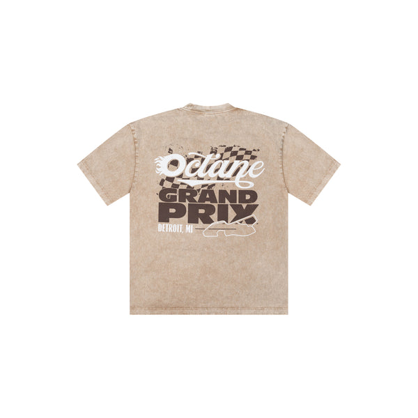 Octane Grand Prix Helmet tee (tan)