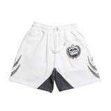 Octane heavyweight hockey shorts (white and grey)