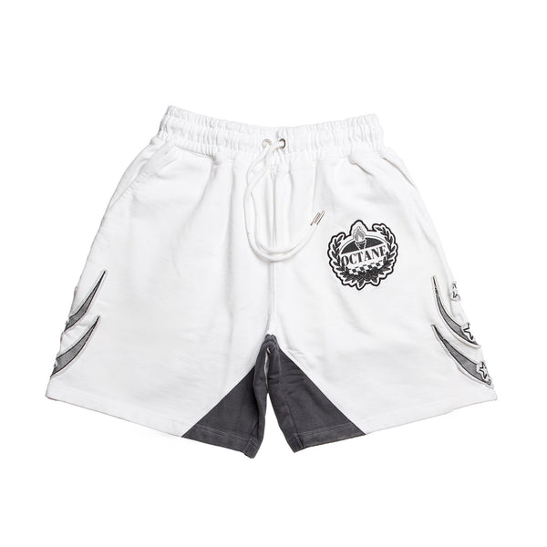 Octane heavyweight hockey shorts (white and grey)