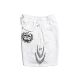Octane heavyweight hockey shorts (white and grey)