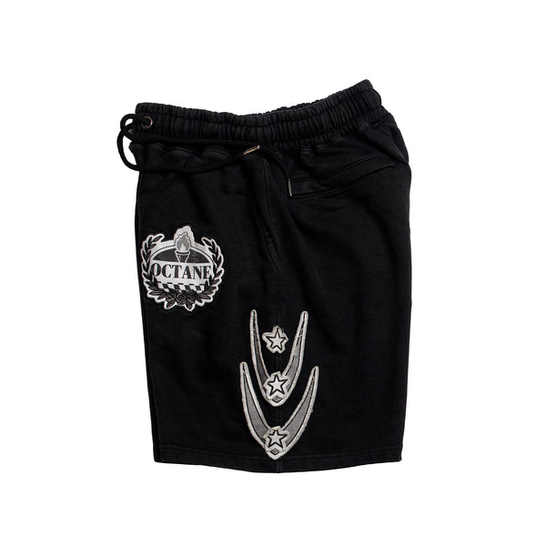 Octane heavyweight hockey shorts (black and grey)