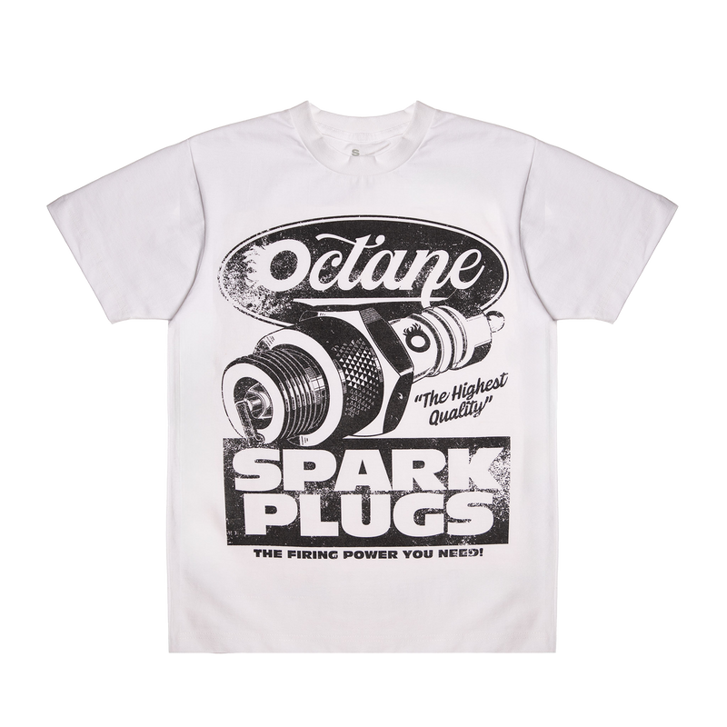 Octane Spark Plug T-Shirt(White & Black)