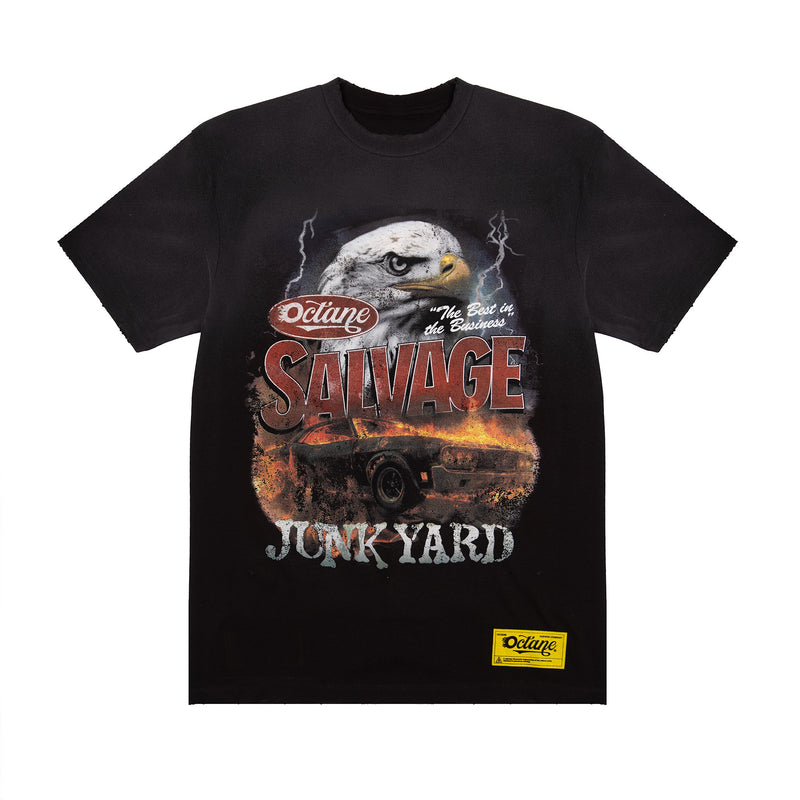 Octane Salvage Junk Yard T-Shirt(runs small)(black fade)