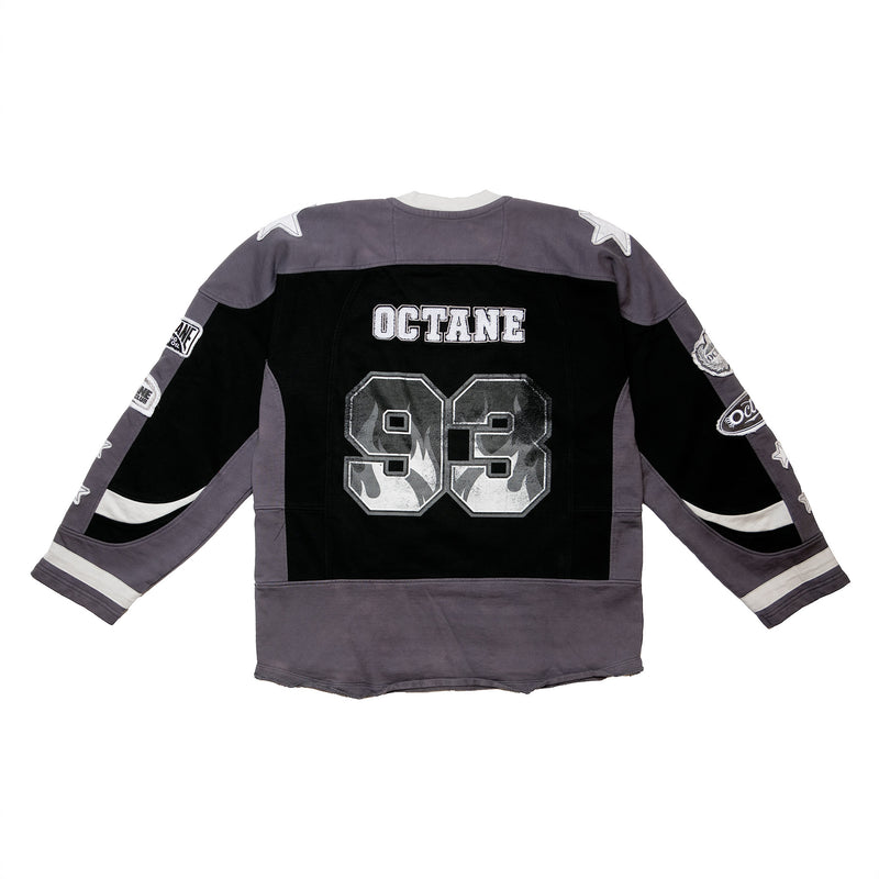 Octane heavyweight hockey jersey(black and grey)
