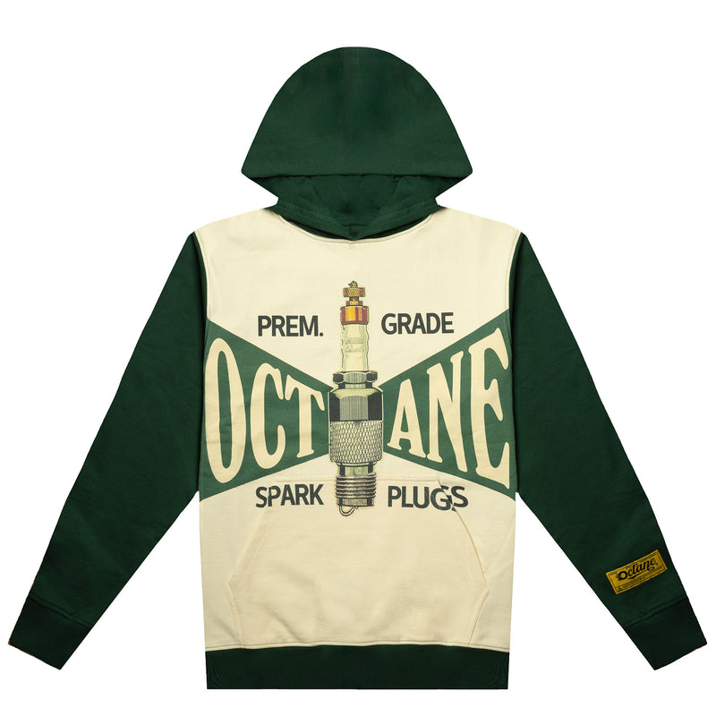 Octane spark plug pullover(kelly green)