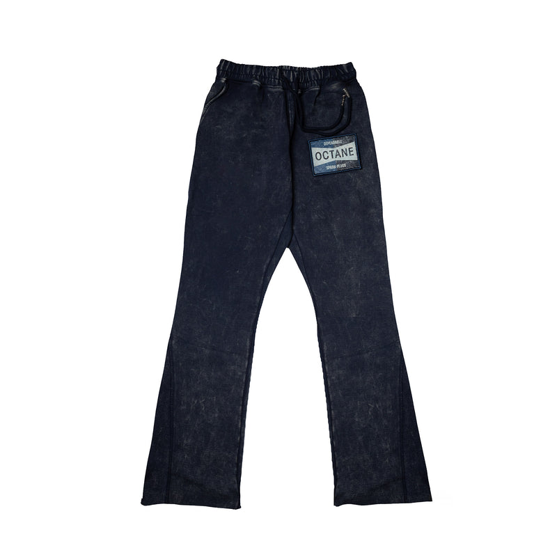 Octane spark plug flare joggers(denim wash)