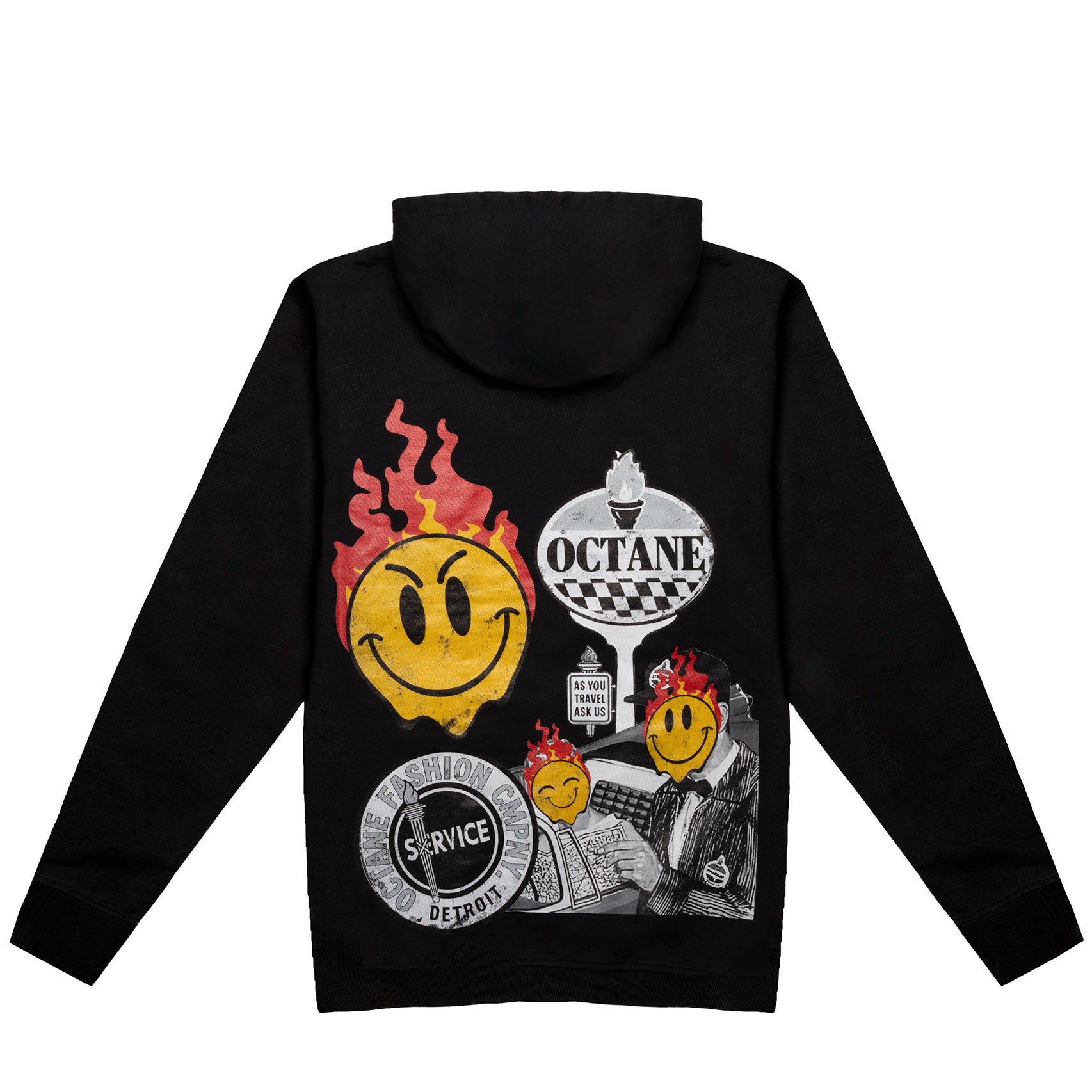 Octane Rally wreath pullover Hoodie(Black) – Octane Clothing Stores