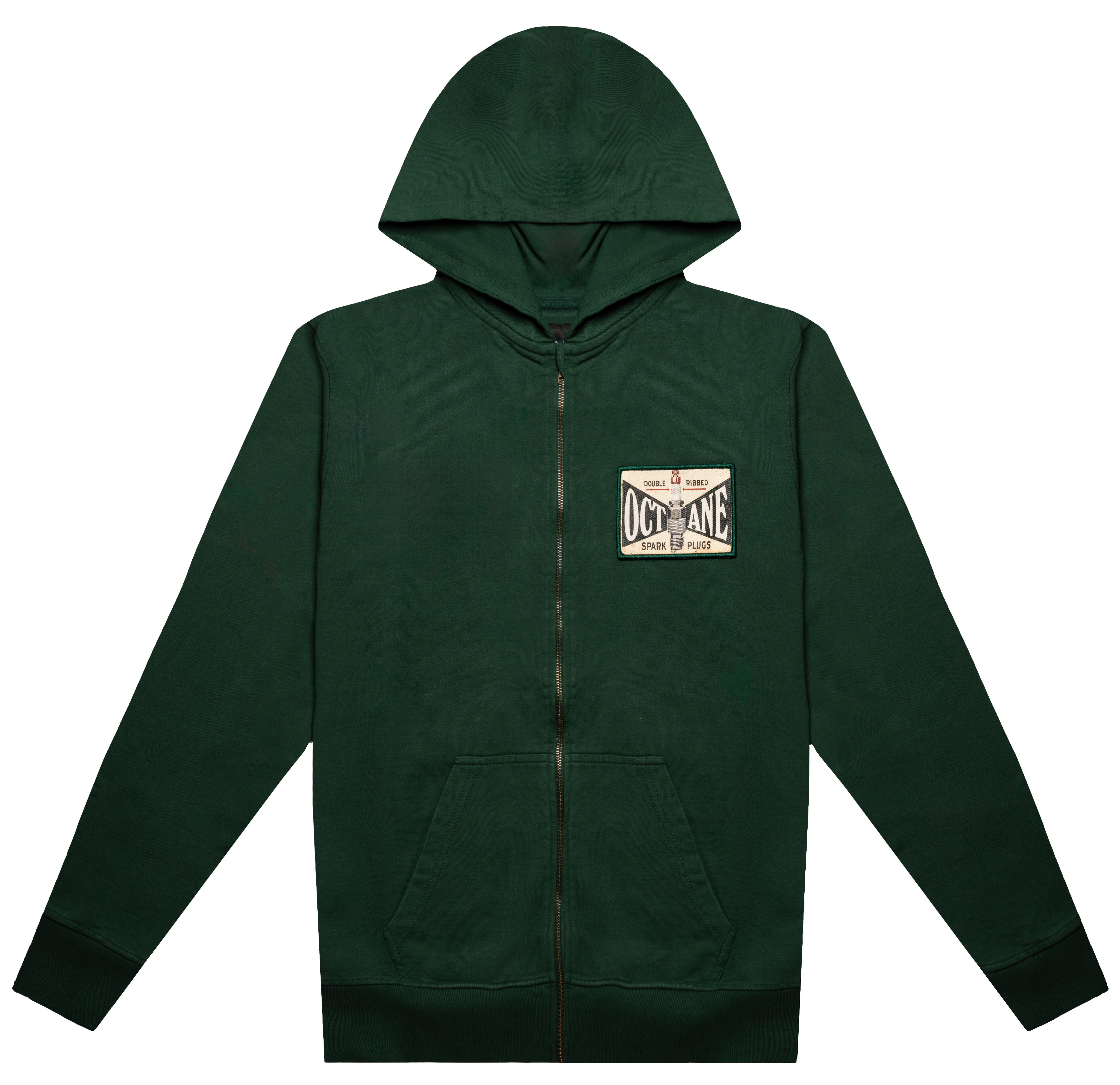 Octane spark plug zip hoodie(Kelly green) – Octane Clothing Stores