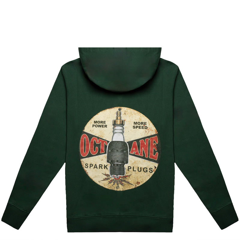 Octane spark plug zip hoodie(Kelly green)