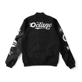 Octane Military Letterman Jacket(Black/White)