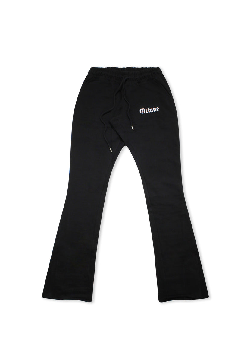 Octane warm up stack/flare pants(black)