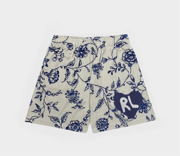 RL Shorts- Blue Flowers