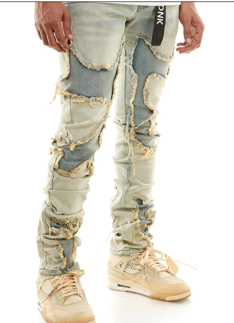 Kdnk stacked stream jeans(blue)