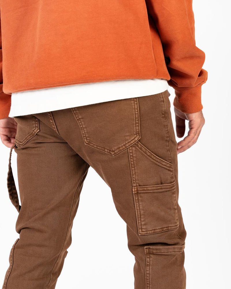 Pheelings cargo flare stack denim(brown)