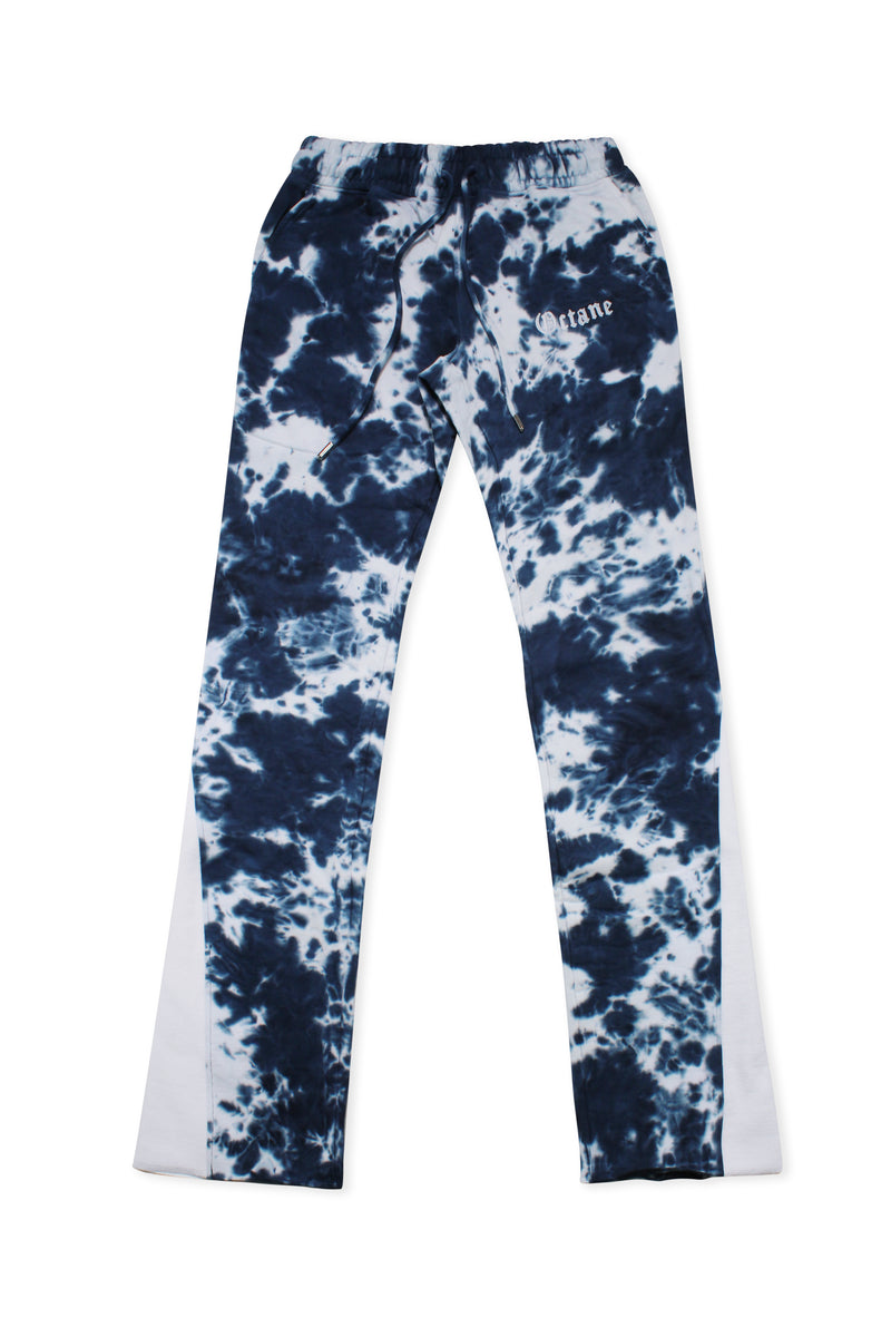 Octane warm up stack/flare pants(tie dye blue)