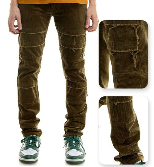 KDNK CORDUROY SKINNY PANTS(olive)