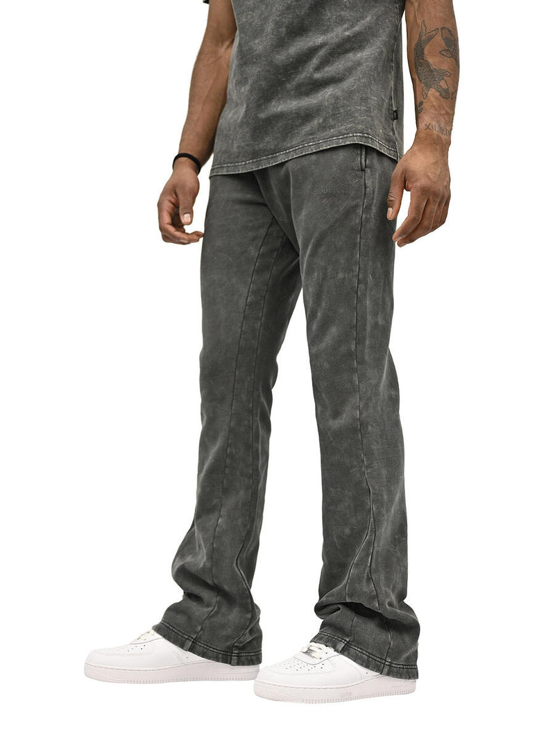 Doctrine flare jogger(charcoal wash)