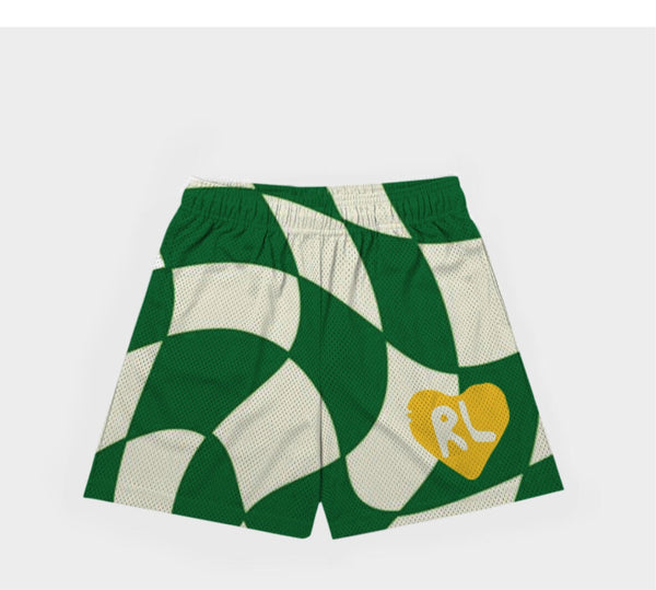 RL Shorts-White/Green