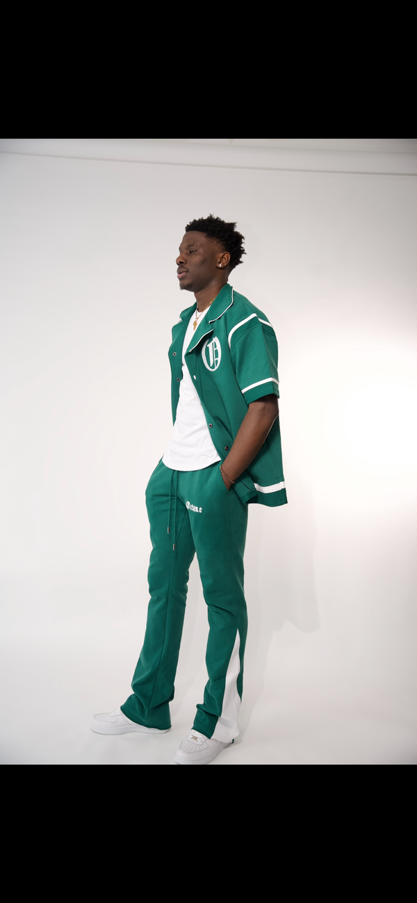 Octane warm up stack/flare pants(green)