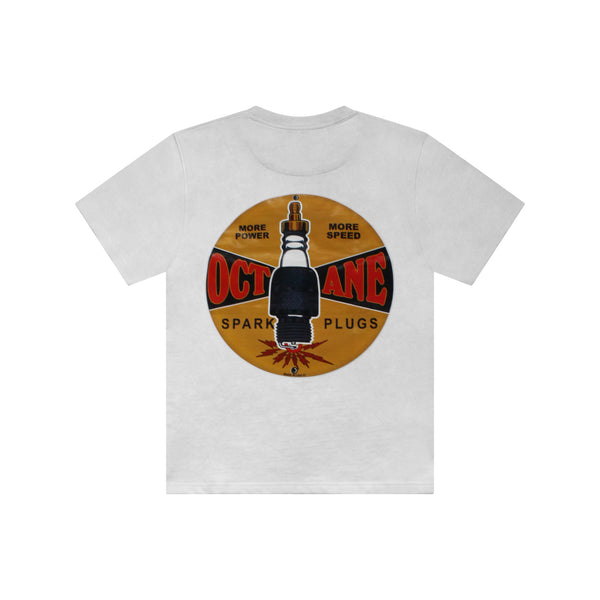 Octane spark plug heavy t-shirt(white)