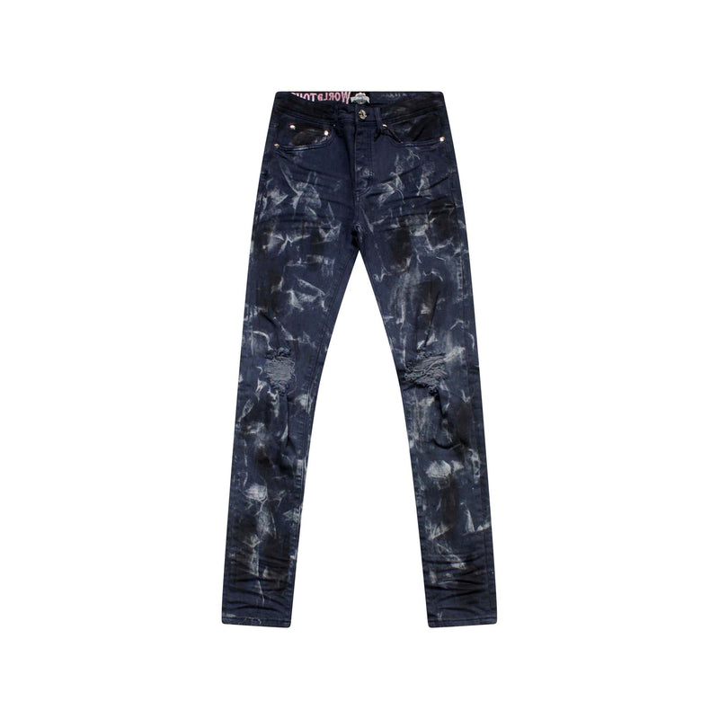 World tour oil spill navy jeans