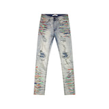 KDNK ripped jeans w/paint splatter