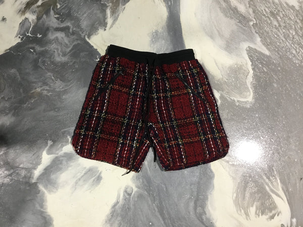 Eptm tweed trucker shorts (red)