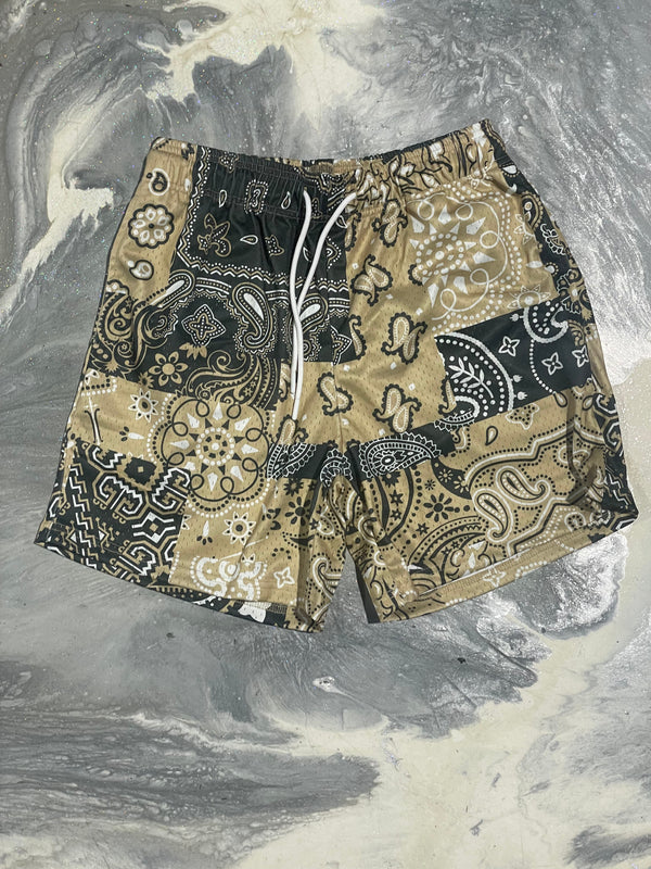 Te Paisley Chop shorts(cream)