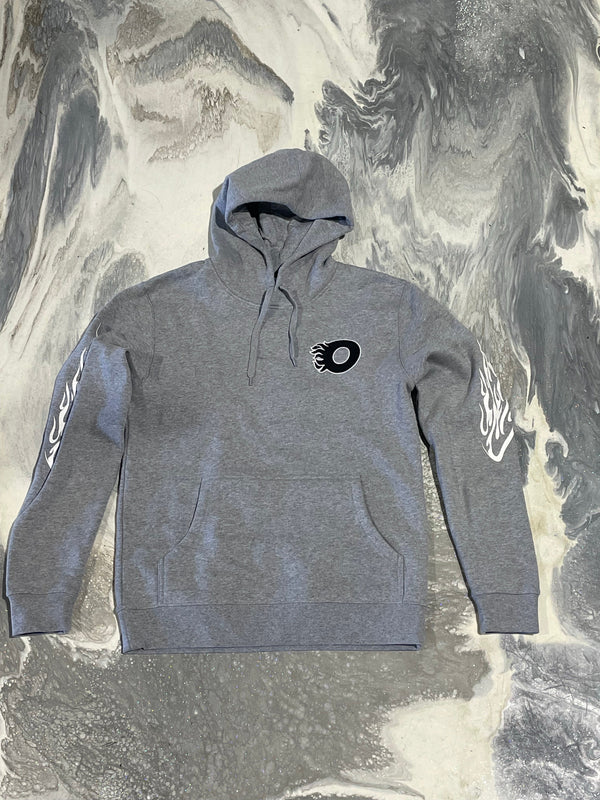 Basic Flame O Hoodie Grey